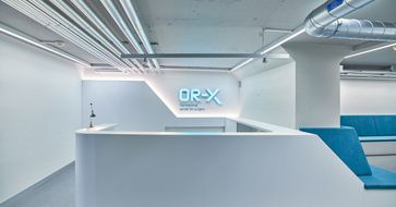 Welcome-Desk in den neuen Räumlichkeiten des OR-X.